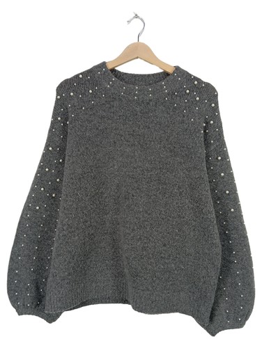 Pull femme tricot - pull, gris