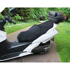 Housse de Siège Moto Maxi Scooter Transpirant L 74x100 CM Noir Protection Anti