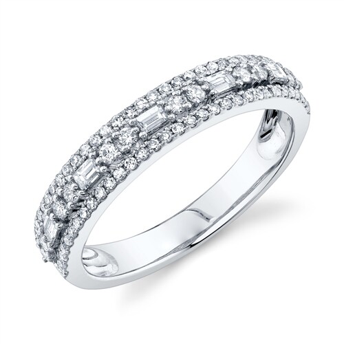 14k blanc diamant bague - 14k,