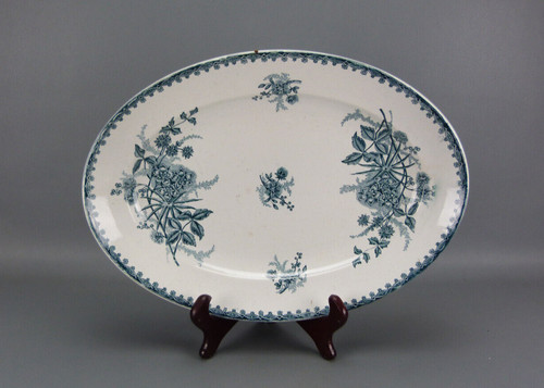 Ancien plat service ovale - de,