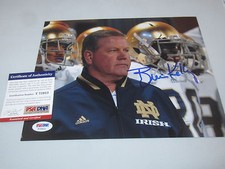 BRIAN KELLY SIGNED 8X10 PHOTO PSA/DNA NOTRE DAME FIGHTING IRISH BCS 4