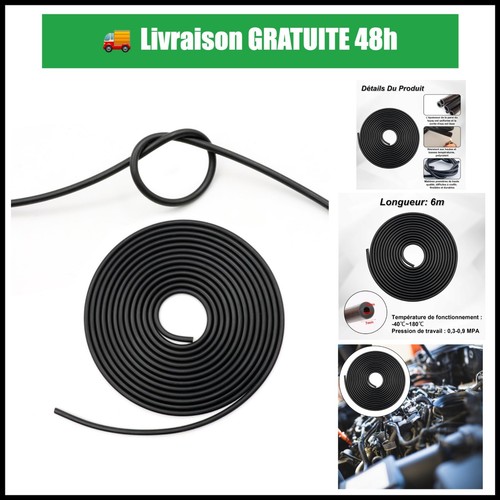 Tuyau silicone noir 6 - silicone, 3