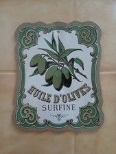 Plaque métallique "huile d'olive"