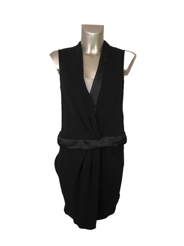 Luxueuse robe drapée noire - drapée,