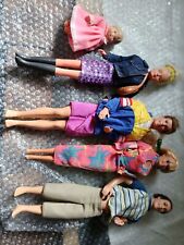 4 poupées BARBIE + KEN + 1 enfant MATTEL occcasion sans boite echelle 1/8 1/6