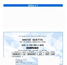 Billet David Guetta 11 juin