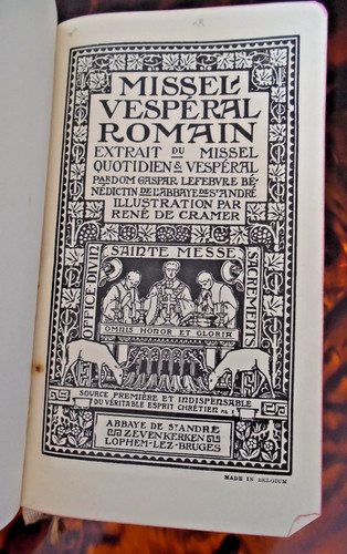 Missel vesperal romain gaspar - vesperal,