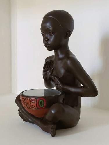 Lampe sculpture africaniste - lampe,