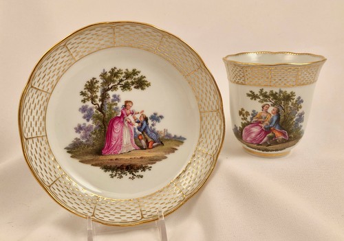 Rare antique meissen scenic - rare,