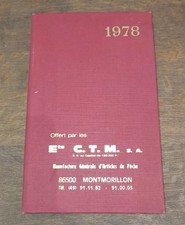 Ancien Agenda de 1978 Manufacture D Articles Pêche,Bretton,Pezon Michel, Mitchel