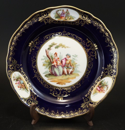 Assiette porcelaine bleue
