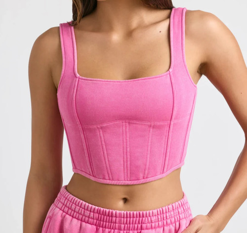 Crop top corset jersey - top,