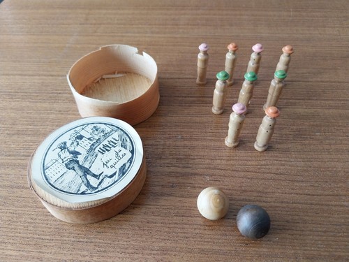 Jeu quilles ancien table - ancien, de
