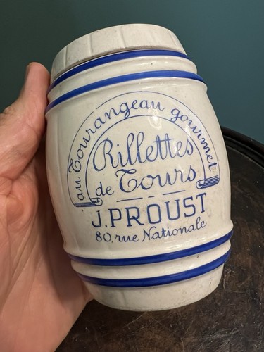 Pot couvert faïence peinte - en,