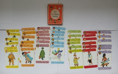 Jeu carte familles tintin - familles,