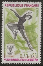 N° 1546**  SERIE JEUX OLYMPIQUES D'HIVER A GRENOBLE - PATINAGE ARTISTIQUE