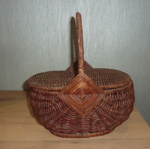 Ancien petit panier osier - ancien, en
