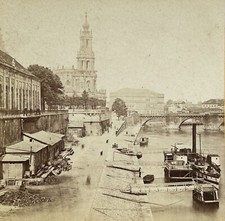 République TCHÈQUE Prague c1865 Photo F. Fridrich Stereo Albumine Vintage 