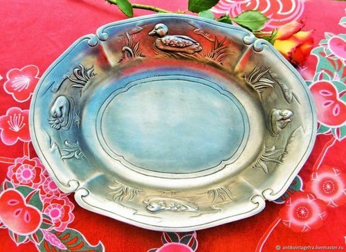 Plat ancien coupe fruits - plat, à