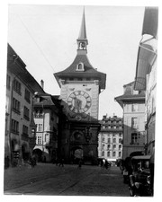 PHOTO AMATEUR - FIN 1940 / DEBUT 1950 - SUISSE - BERNE - TOUR DE L'HORLOGE
