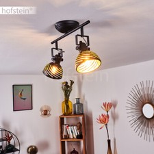 Plafonnier lustre noir - plafonnier, noir/doré