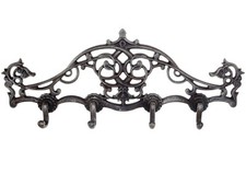 Armoire murale porte-serviettes fer de style wilhelmien brun antique 39cm