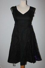 Robe DEAD THREADS  PIN UP - Rock Gothique -  Romantique - Noir Violet - Taille S