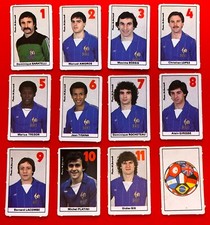 FOOTBALL LOT DE 12 CARTES EQUIPE DE FRANCE AU MUNDIAL ESPANA 82 PLATINI ROOKIE