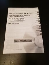 Toshiba SD-V393SU1 DVD/VCR Combination. Manual only.