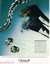 PUBLICITE ADVERTISING 055  1986  CHRISTOFLE  bijoux d'orfèvre SYMPHONIE
