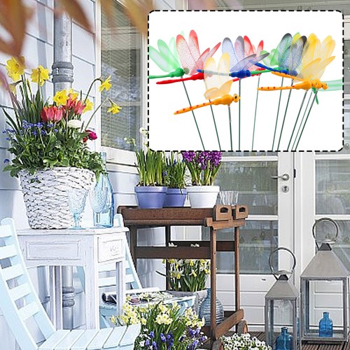 10pcs libellules piquet - 10pcs,