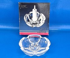 BOUGEOIR CRISTAL D'ARQUES LUDE FLORIFORME ⌀ 11 CM   DANS SA BOÎTE   24 % DE PbO