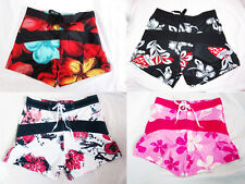 Hawaïenne Femmes Short Surf , Hibiscus Fleurs, Maillot de Bain Surfeur, Vacances