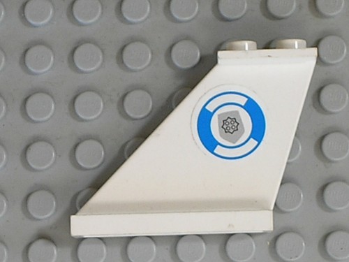 Lego white tail 4x1x3 police - white,