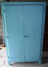Armoire Parisienne en métal 2 portes 2 tiroirs 4 étagères