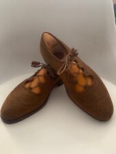 Bespoke John Lobb Paris Brown Suede Ghilliers - 7UK Excellent Condition RARE