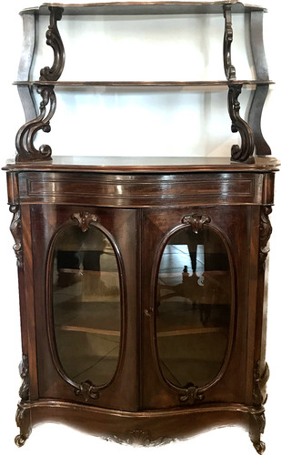 Vitrine galbé placage - galbé, en