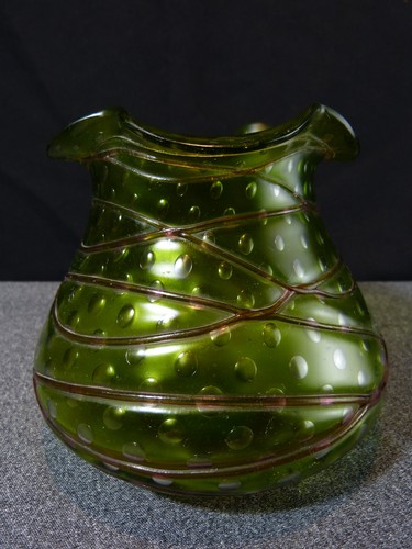 Vase verre bullé style - en, art