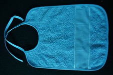 bavoir à broder bébé enfant grande taille coloris bleu turquoise