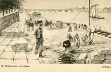 Carte SAUMUR Un déchargement