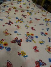 tissage ancien ,  rideau ou coussins assortis  les papillons stop aux moustiques