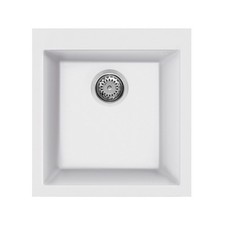 Évier Une cuve Smeg Carré 40 cm Universel Quadra VZ45B Blanc