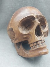 CRANE BOIS SCULPTURE CABINET CURIOSITE BELLE PATINE ANCIEN DECO 