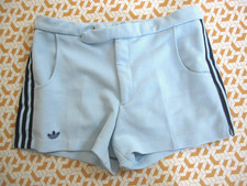 Short Adidas Ventex 80'S vintage Bleu ciel et marine Trefoil Tennis Homme - 85