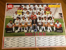 POSTER 54 x 42  ))  équipe PSG / GIRONDINS BORDEAUX 1986/87 CALENDRIER