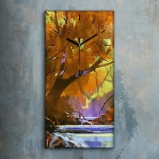 Horloge murale sur toile 30x60