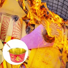  Seau à argent en acier inoxydable, 1 ensemble, incinérateur de papier chinois,