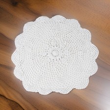 Nappe ronde vintage en coton