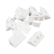 Armoire Meuble Fixation Coin D'accolades Chevrons Blanc 10 Pièces