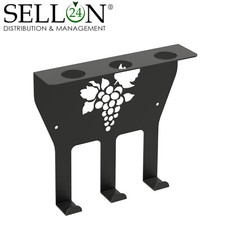 Métal Support Mural Vin Étagère Range-Bouteilles Montage Noir Moderne